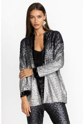 Women Tops | Johnny Was Sequin Black Button Up Black