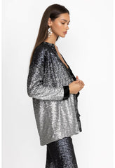 Women Tops | Johnny Was Sequin Black Button Up Black