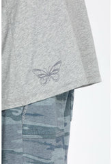 Women Tops | Johnny Was S/S V-Neck Layering Tee Heather Grey