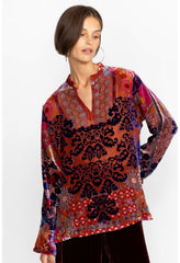 Women Tops | Johnny Was Syriah Burnout Enta Blouse Multi