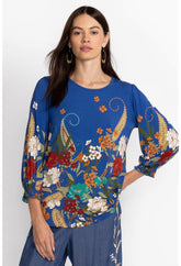 Women Tops | Johnny Was Tee Bee Smocked Sleeve Tee Teebee