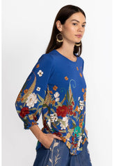 Women Tops | Johnny Was Tee Bee Smocked Sleeve Tee Teebee