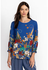 Women Tops | Johnny Was Tee Bee Smocked Sleeve Tee Teebee