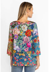 Women Tops | Johnny Was The Janie Favorite Button Front Henley- Neutra