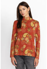 Women Tops | Johnny Was The Janie Favorite Mock Neck Paisley Lace