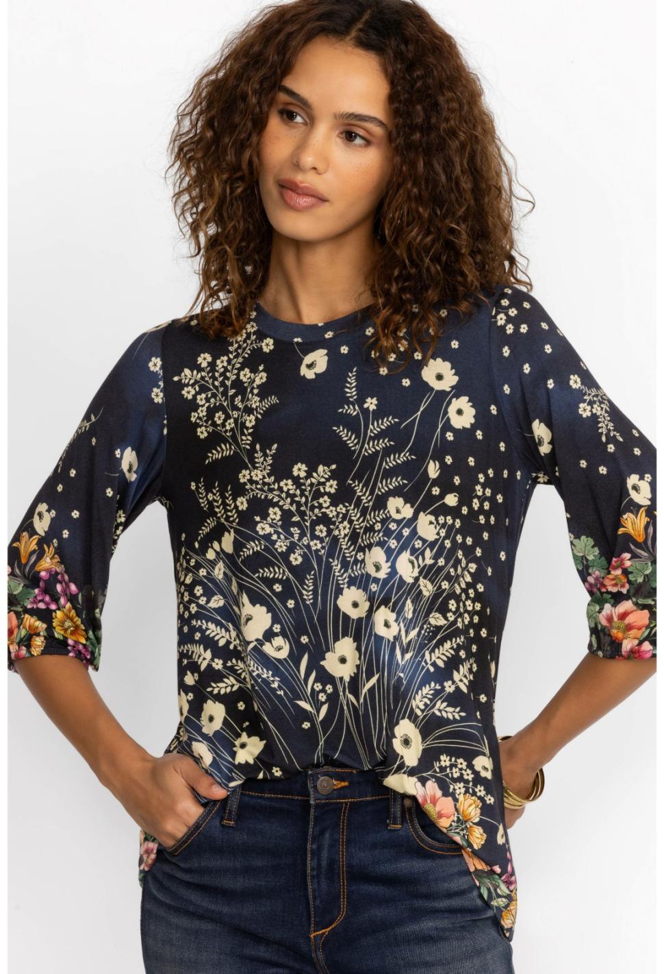 Women Tops | Johnny Was The Janie Favorite Puff Sleeve Top Bursting