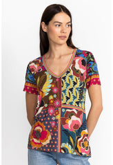 Women Tops | Johnny Was The Janie Favorite Short Sleeve V-Neck Tee Promisino