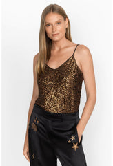 Women Tops | Johnny Was Toto Sequin Cami Butterscotch