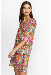 Women Tops | Johnny Was Wild Garden Puff Sleeve Button Front Blouse Wild Garden