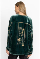Women Tops | Johnny Was Wmns Belina Velvet Tunic Ponderosa Pine