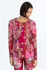 Women Tops | Johnny Was Yama Long Sleeve Mesh Tee Yama