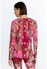 Women Tops | Johnny Was Yama Long Sleeve Mesh Tee Yama