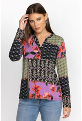 Women Tops | Johnny Was Zanda Split Neck Top Multi