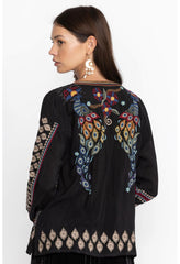 Women Tops | Johnny Was Zodea Blouse-Rio Black