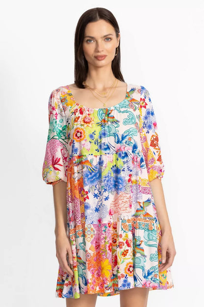PAULA TIERED MINI DRESS