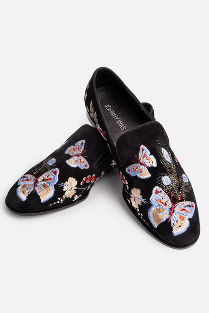 FLORRIE EMBROIDERED SMOKING LOAFER