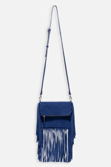OCEANO ITALIAN SUEDE FOLDOVER FRINGE CROSSBODY