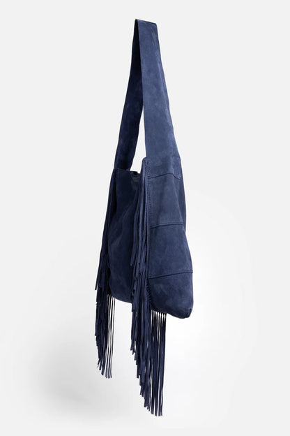 ITALIAN SUEDE FRINGE HOBO