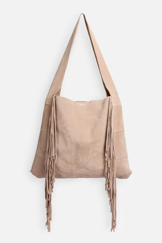 ITALIAN SUEDE FRINGE HOBO