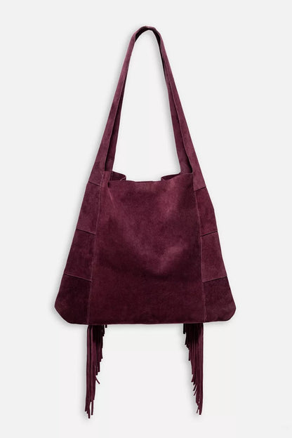 AMARONE ITALIAN SUEDE FRINGE HOBO