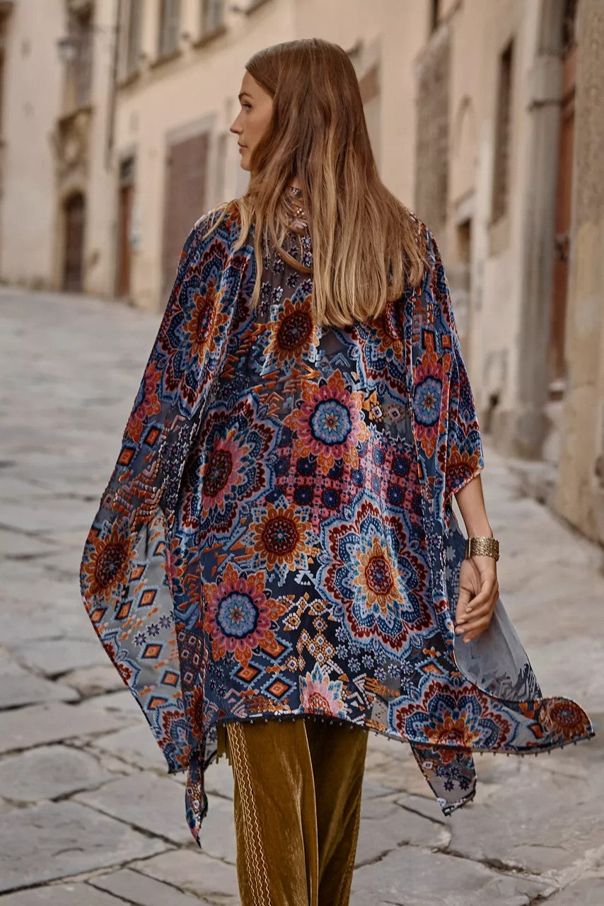 BURNOUT VELVET SHAWL