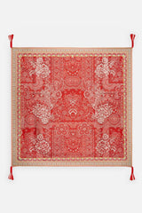 RED LACE SILK SCARF