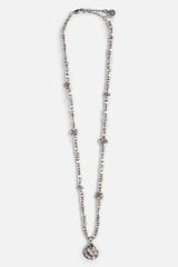 MIXED BEADED PENDANT NECKLACE