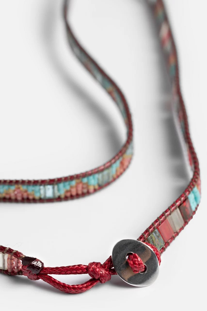 SANTA FE BURGUNDY WRAP BRACELET