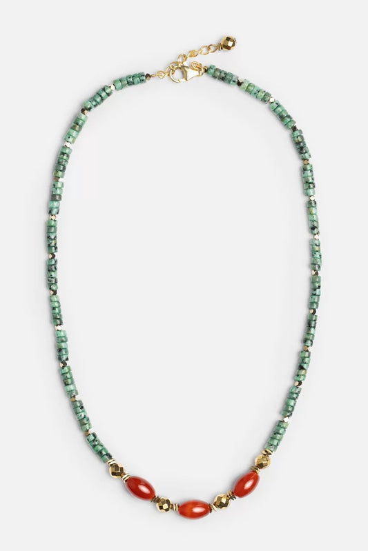 AWAY WE GO BEADED NECKLACE
