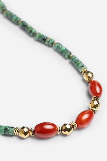 AWAY WE GO BEADED NECKLACE