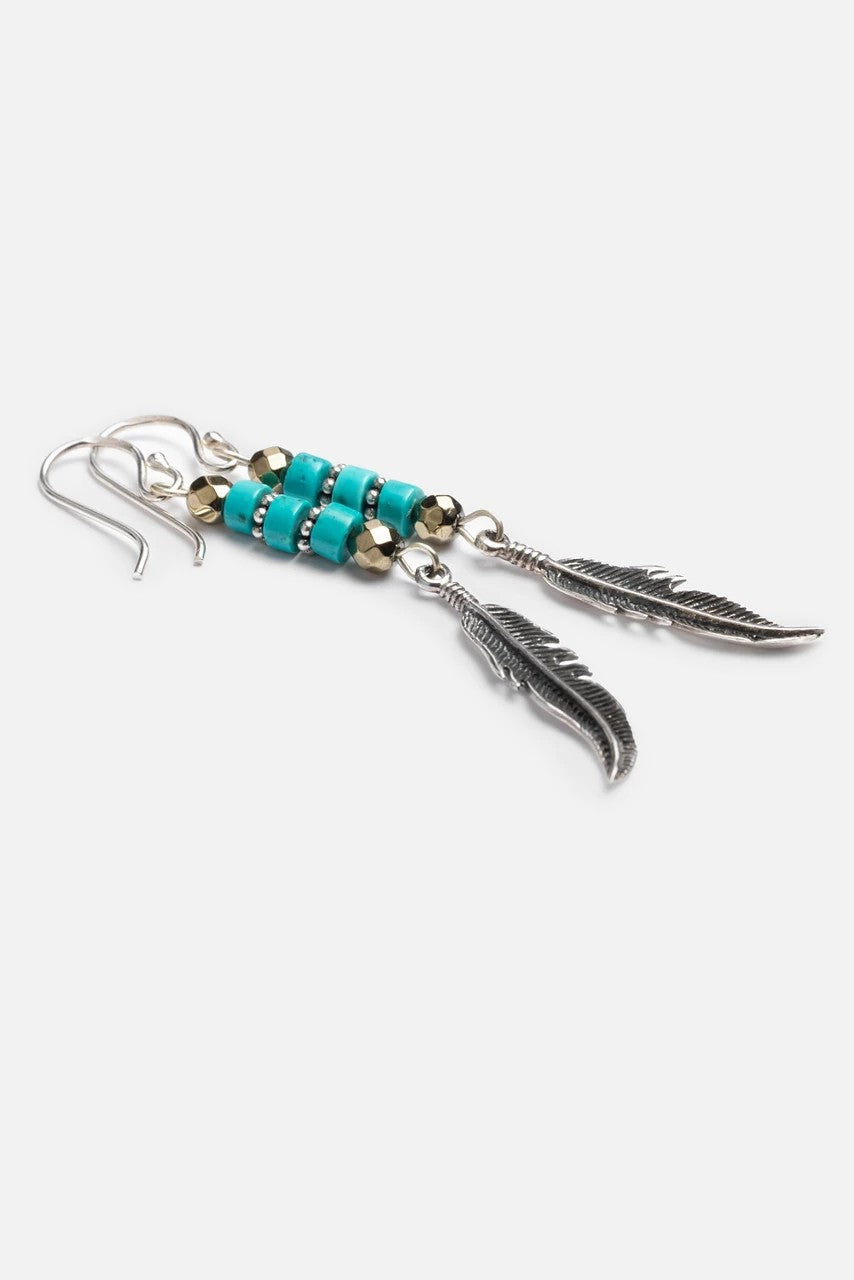 SEA FEATHERS DANGLE EARRINGS