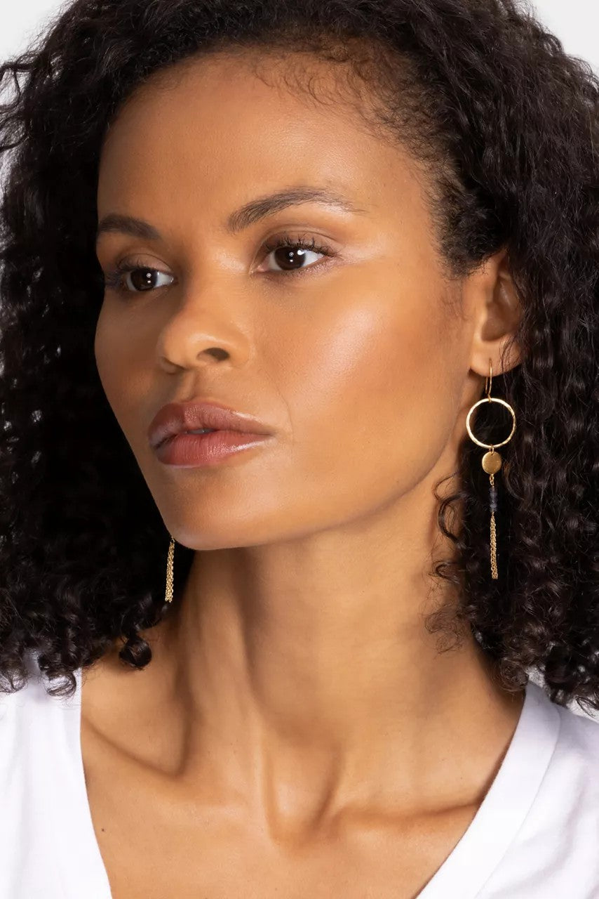 DREAMSCAPE IOLITE DANGLE EARRINGS