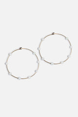 SEMI PRECIOUS HOOP EARRINGS