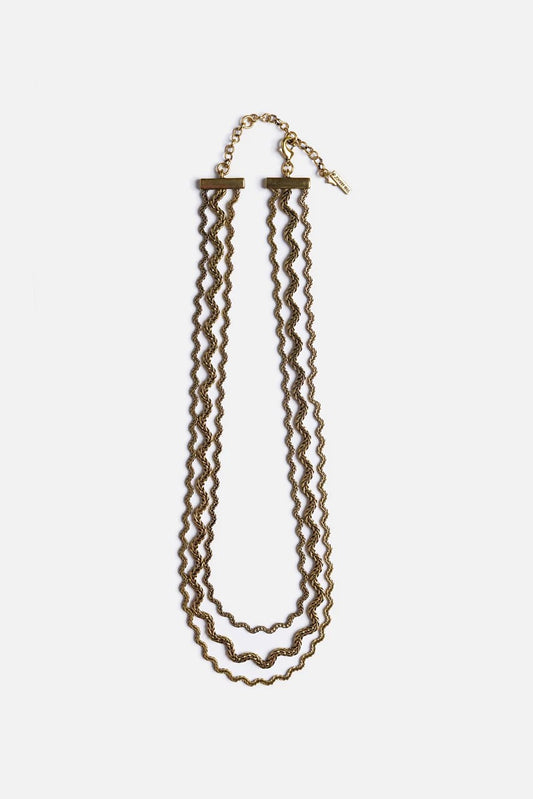 RIC RAC TRIPLE STRAND NECKLACE
