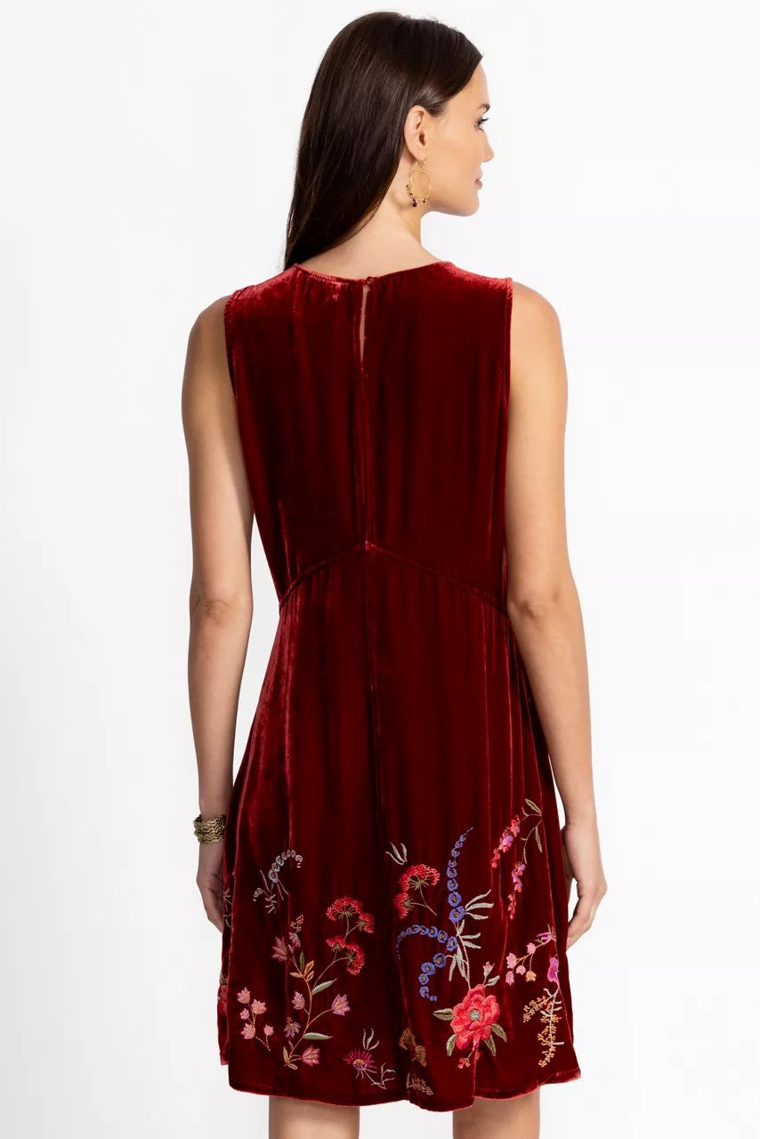 VELVET CHEVRON TANK DRESS