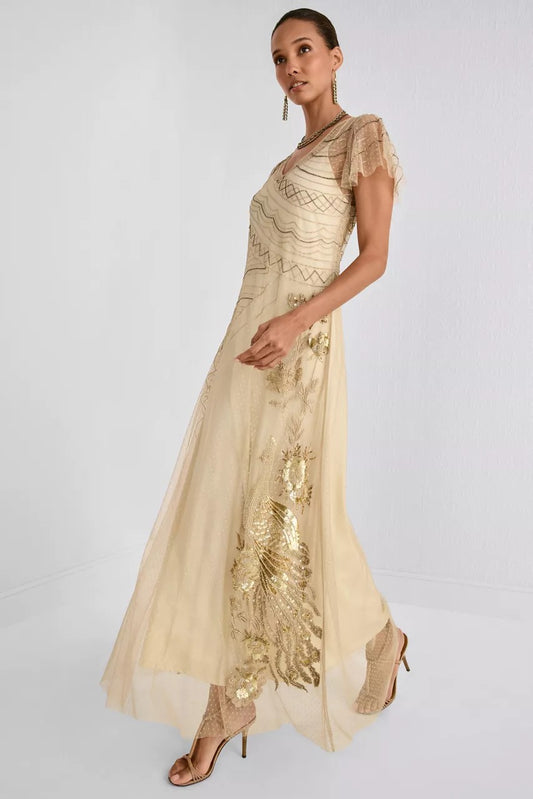 AMERYS SEQUIN MESH DRESS