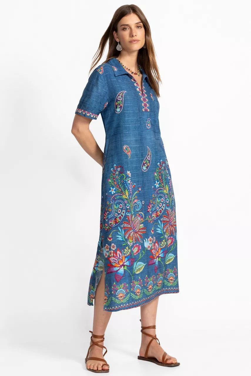 HENLEY COLLARED DRESS
