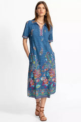 HENLEY COLLARED DRESS