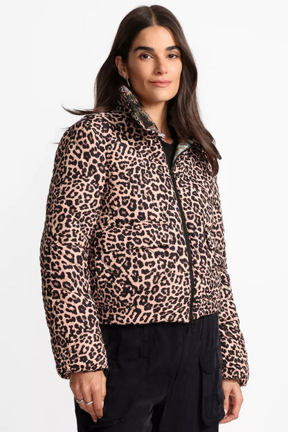 DIAMOND QUILTED CROPPED PUFFER
