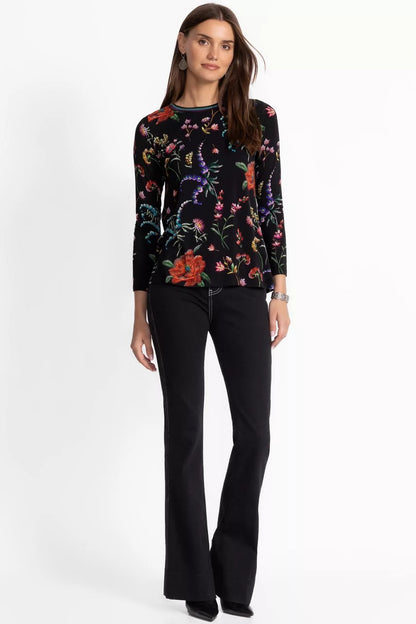 The Janie Favorite Long Sleeve Crew Neck Swing Tee