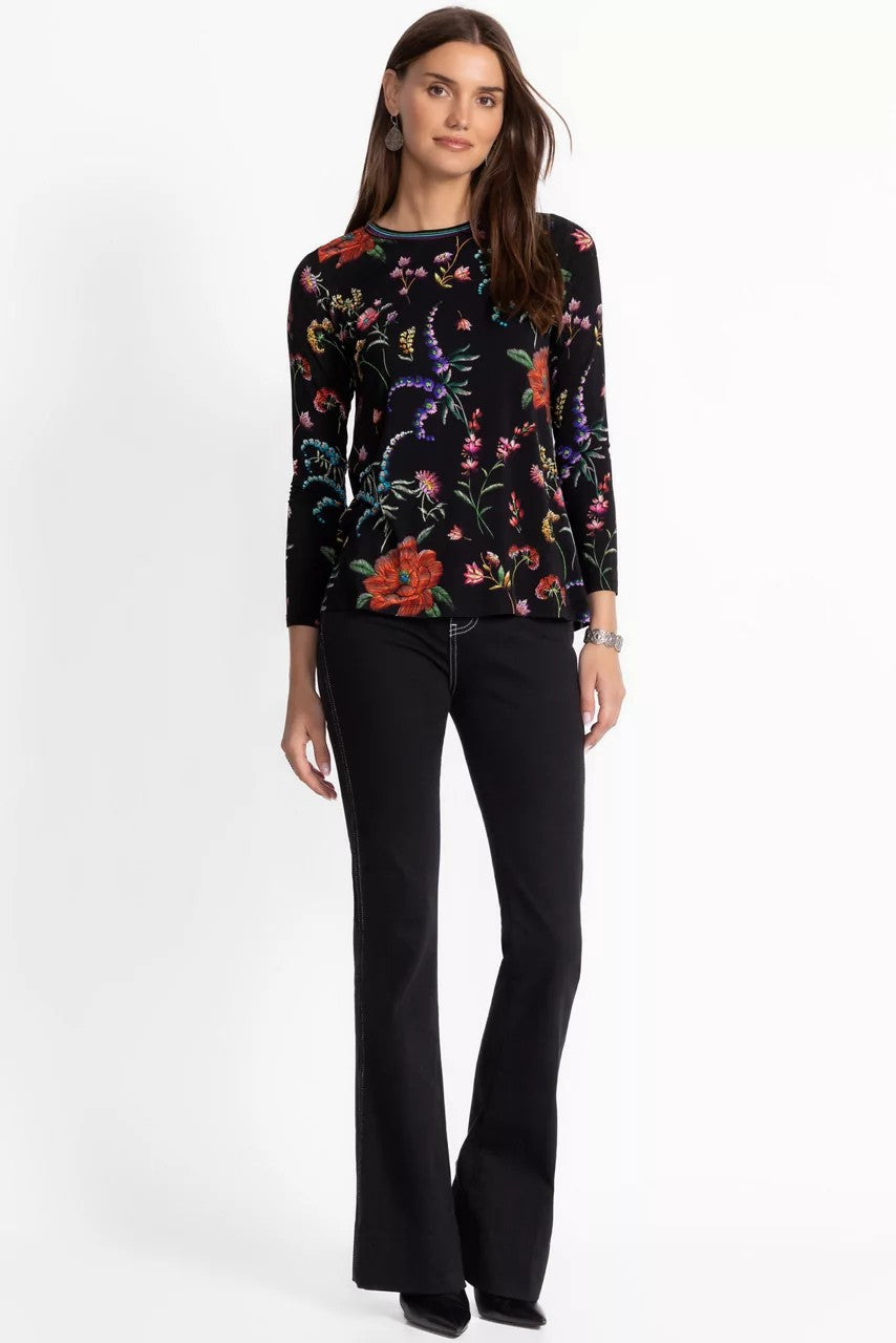 The Janie Favorite Long Sleeve Crew Neck Swing Tee