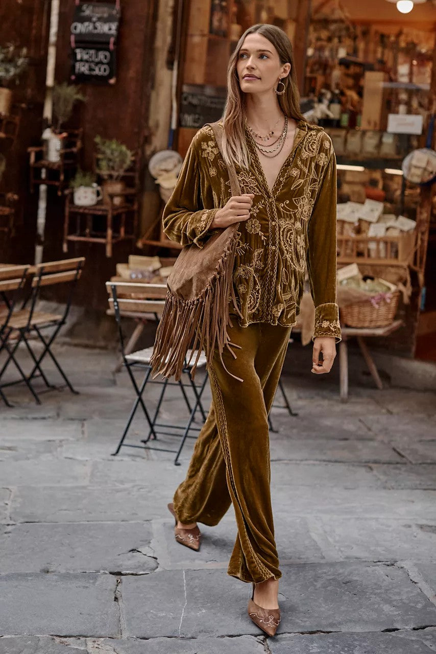 VELVET RELAXED SEAMED SHIRT