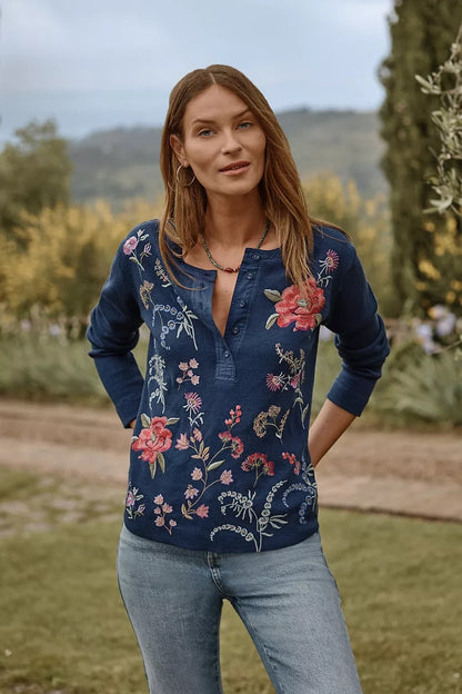 MIXED MEDIA HENLEY THERMAL