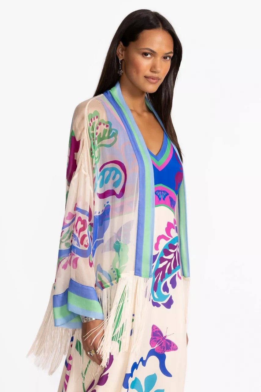 SUNSET FRINGE KIMONO