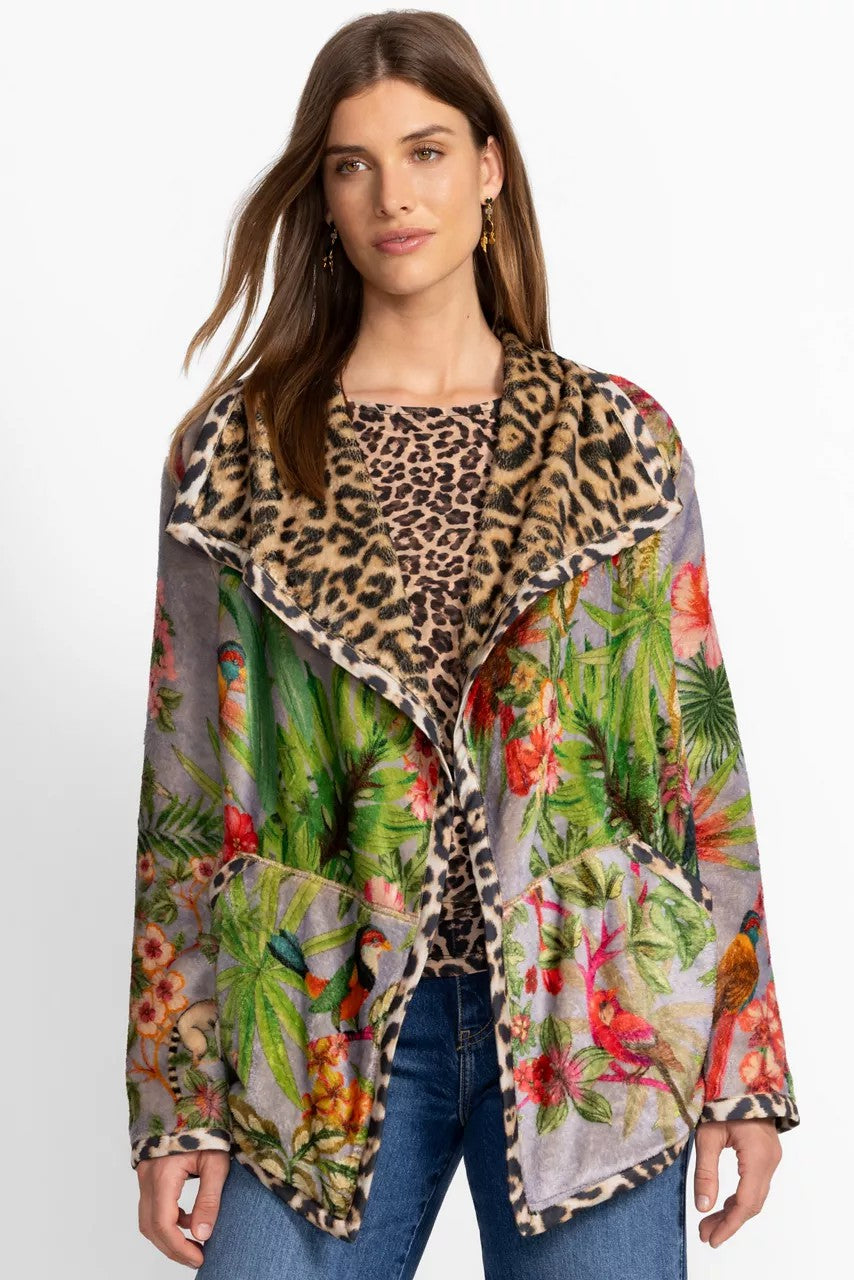 REVERSIBLE JOAN WRAP BINDED SHERPA JACKET