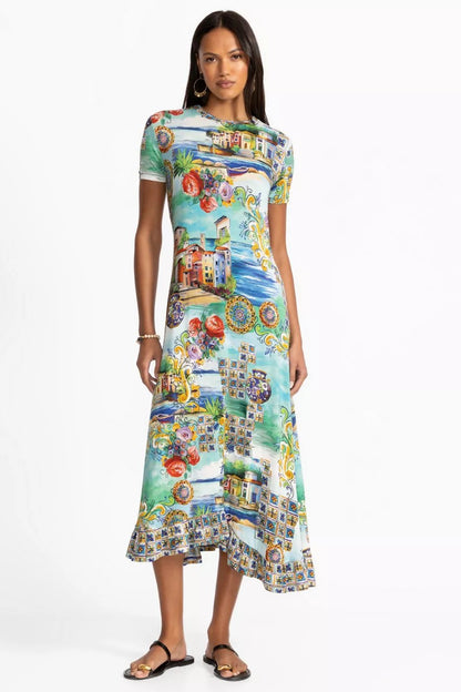 THE JANIE FAVORITE ASYMMETRIC HEM SHORT DRESS