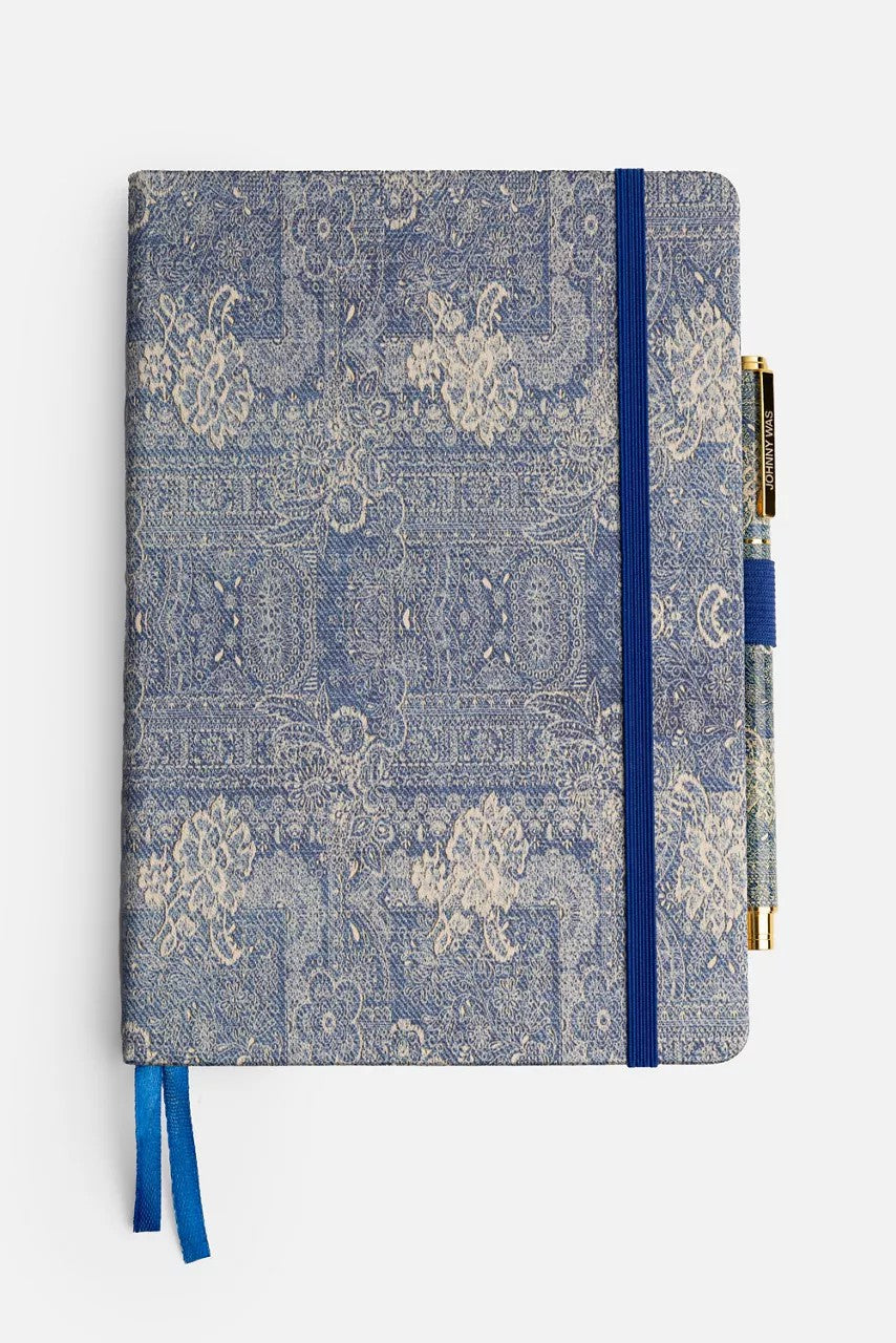 DENIM EMBROIDERY JOURNAL AND PEN SET