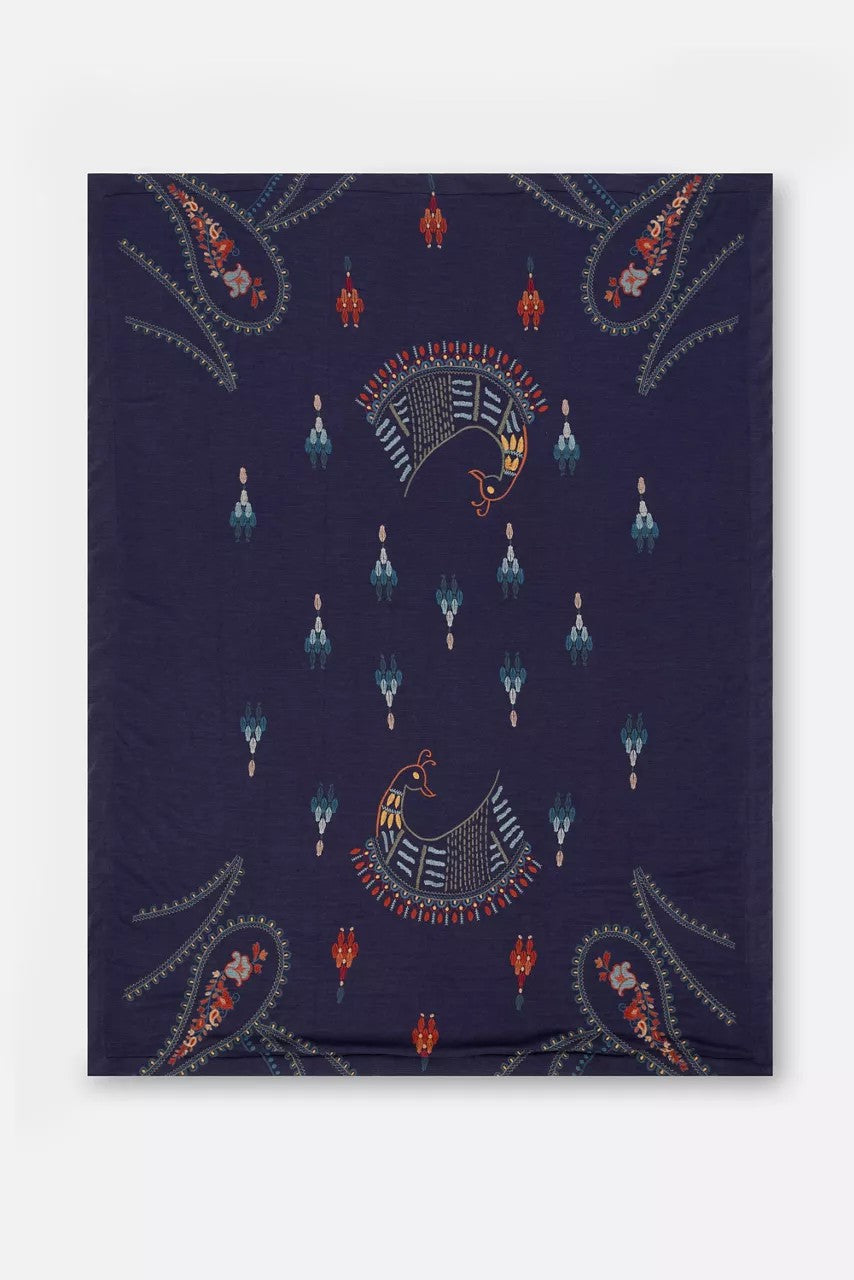 EMBROIDERED THROW BLANKET