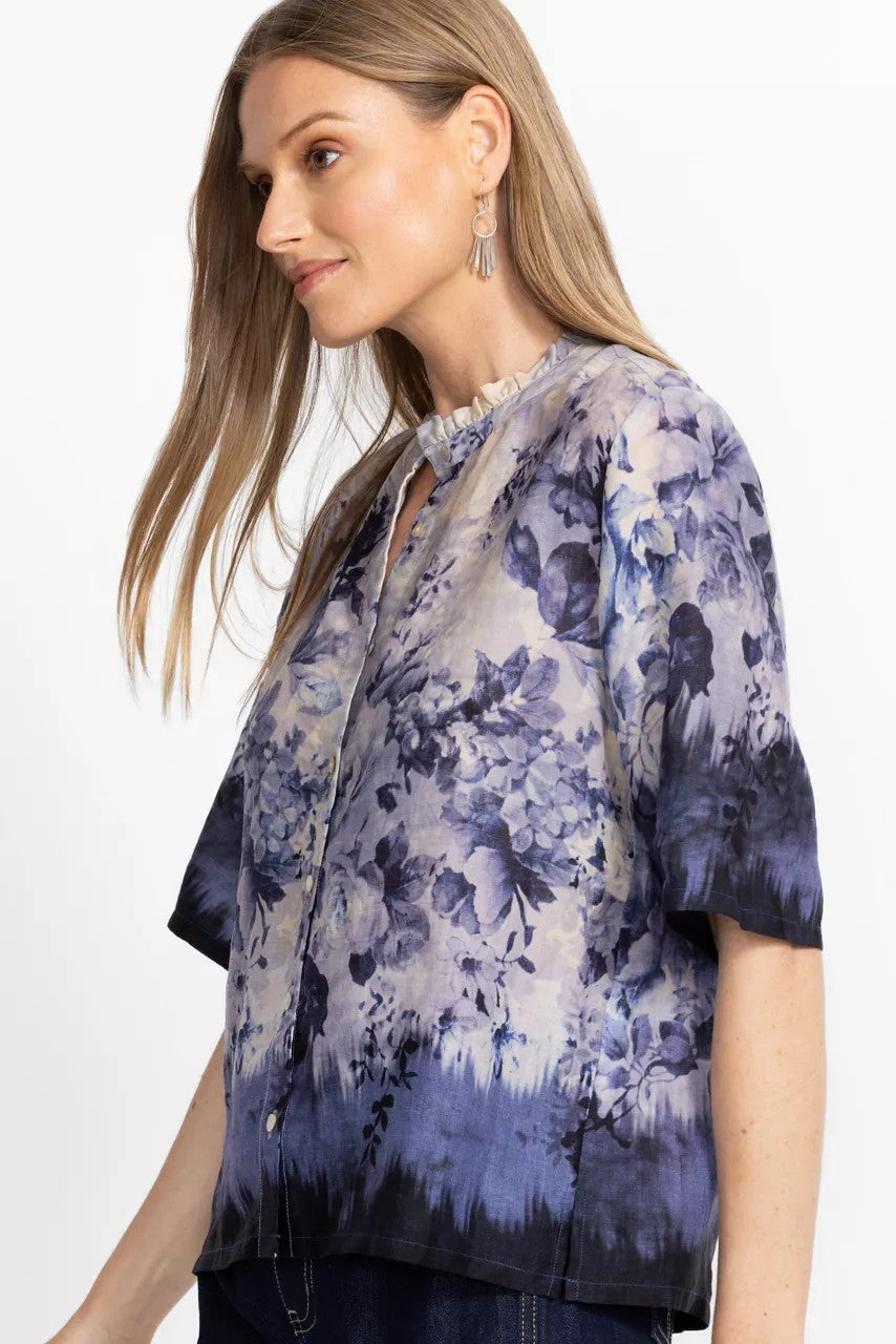 RUFFLE NECK SHIRT