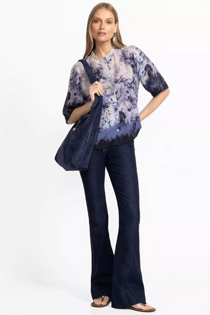 RUFFLE NECK SHIRT